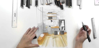 Курс Интерьерный скетчинг совместно с РГХПУ имени С.Г. Строганова от EdPro