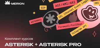 Курс Комплект курсов «Базовый курс по Asterisk» и «Онлайн курс Asterisk Pro» от Merion Academy 
