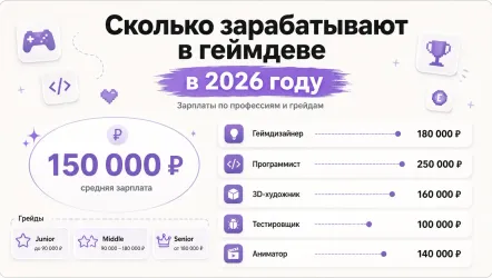 Сколько зарабатывают в геймдеве в 2026 году: зарплаты по профессиям и грейдам