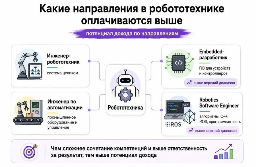 Какие робототехники зарабатывают больше