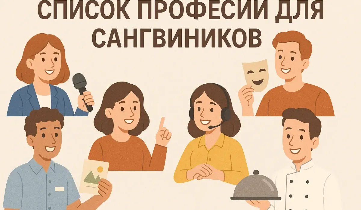 Топ профессий для Сангвиников: какую специальность выбрать, чтобы получать удовольствие