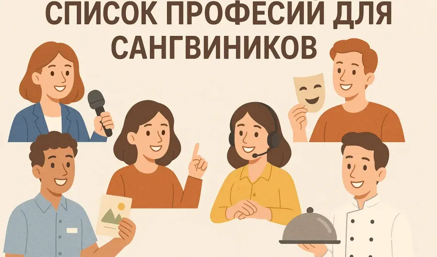 Топ профессий для Сангвиников: какую специальность выбрать, чтобы получать удовольствие