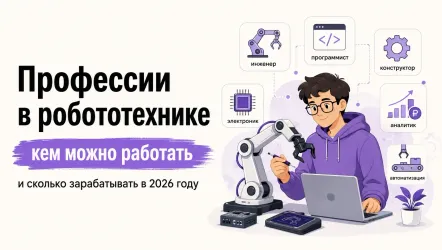Профессии в робототехнике: кем можно работать и сколько зарабатывать в 2026 году Профессии в робототехнике: кем можно работать и сколько зарабатывать в 2026 году