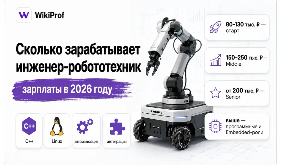 Зарплата инженера-робототехника в 2026 году: сколько платят в России
Зарплата инженера-робототехника в 2026 году: сколько платят в России