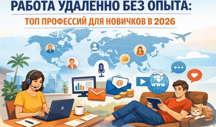 Работа удаленно без опыта: как новичку начать зарабатывать
Работа удаленно без опыта: как новичку начать зарабатывать