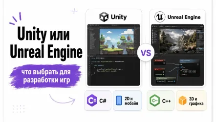 Unity или Unreal Engine: что выбрать для разработки игр Unity или Unreal Engine: что выбрать для разработки игр